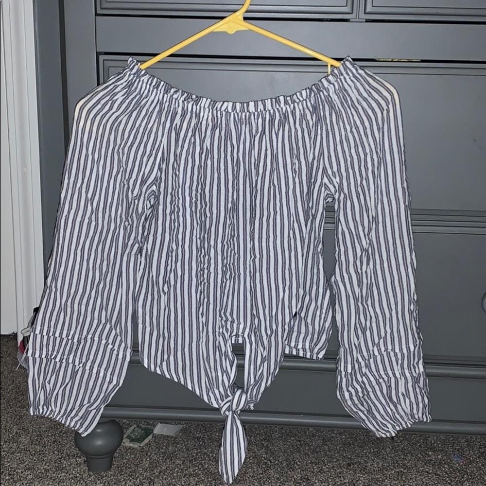 Cropped off the shoulder blouse